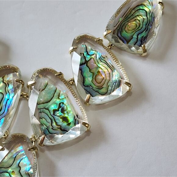 Kendra scott Suspended Abalone and Gold Harlow Necklace - Picture 5 of 10